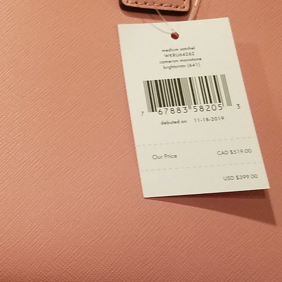 Monotone Pink Kate Spade Cameron Satchel Medium - Picture 7 of 8